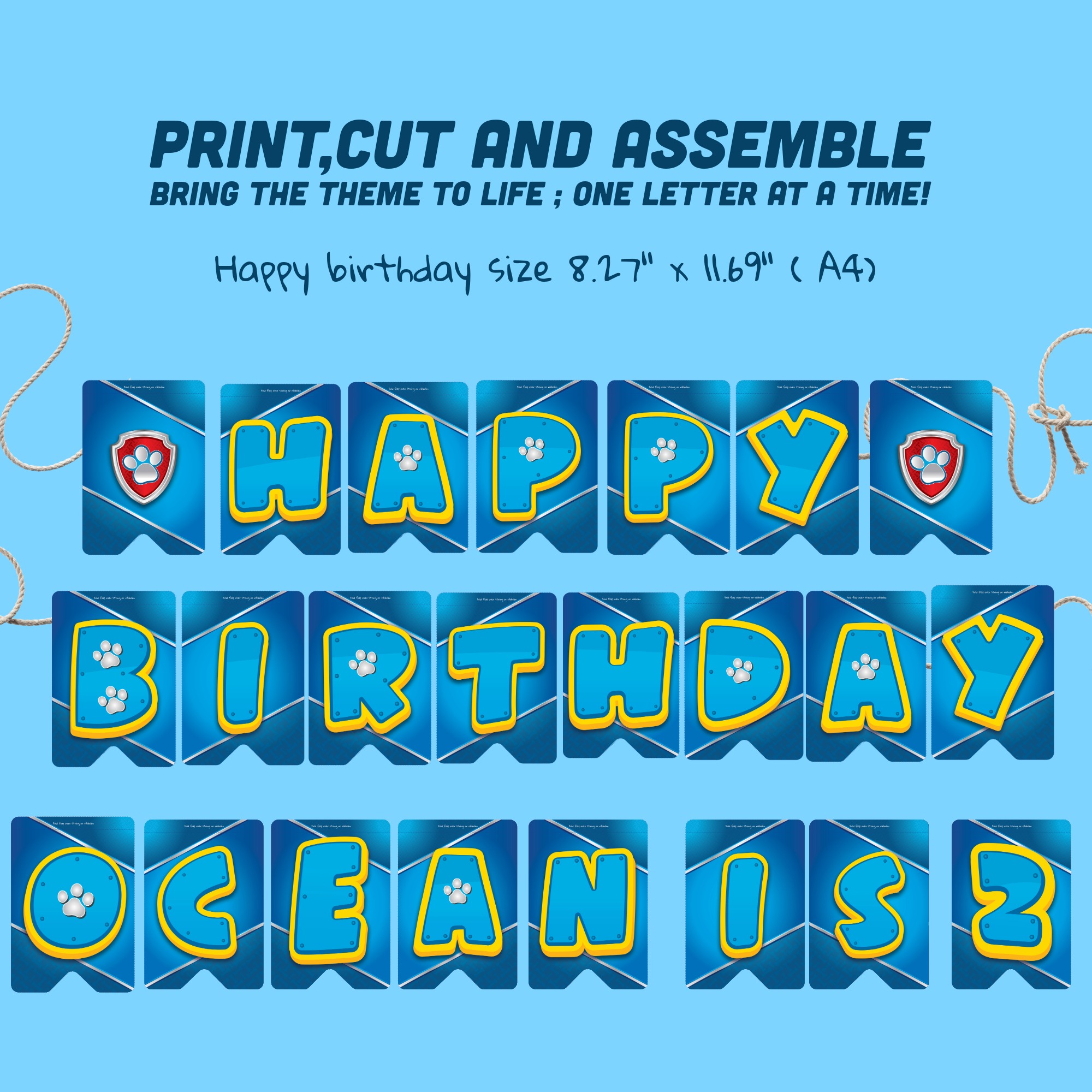 Birthday Banner Flags / Happy Birthday Banner