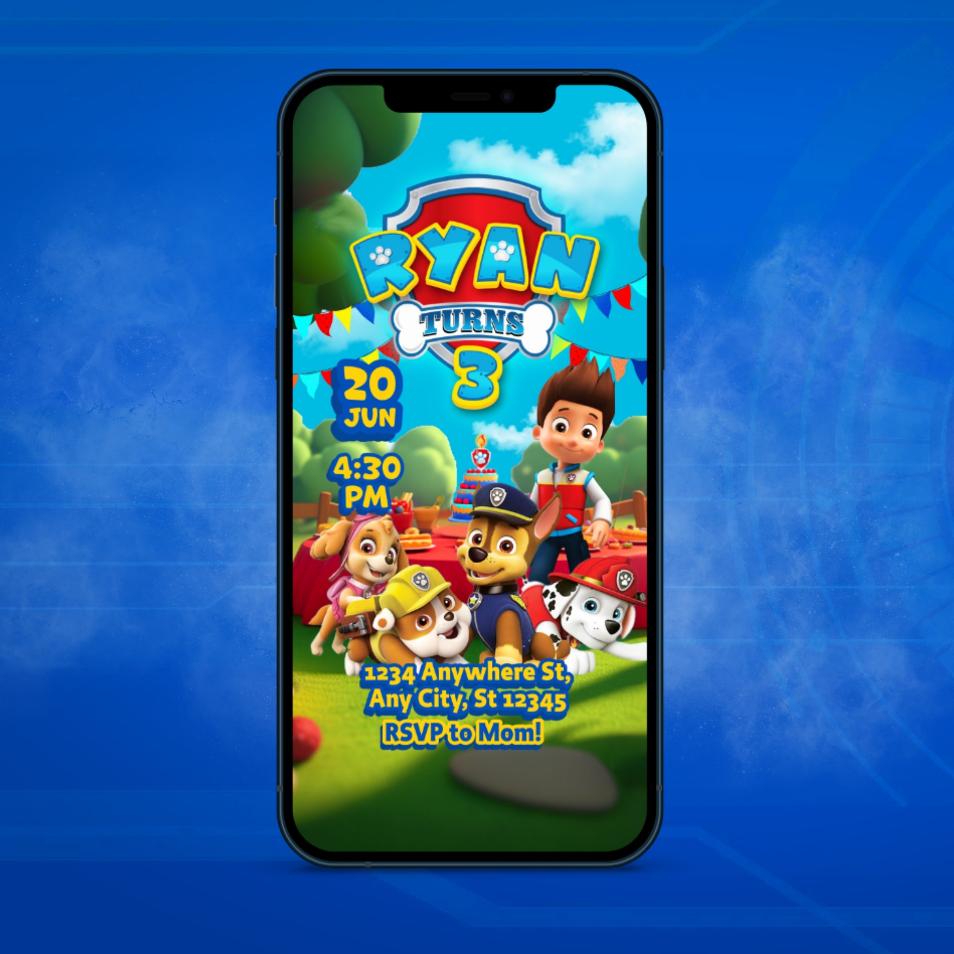 Paw Patrol Birthday Invite
